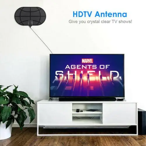Крытый 980 км ТВ антенна Freeview 25 дБ антенна цифрового ТВ с антенный усилитель радиус прибой лиса ТВ антенна