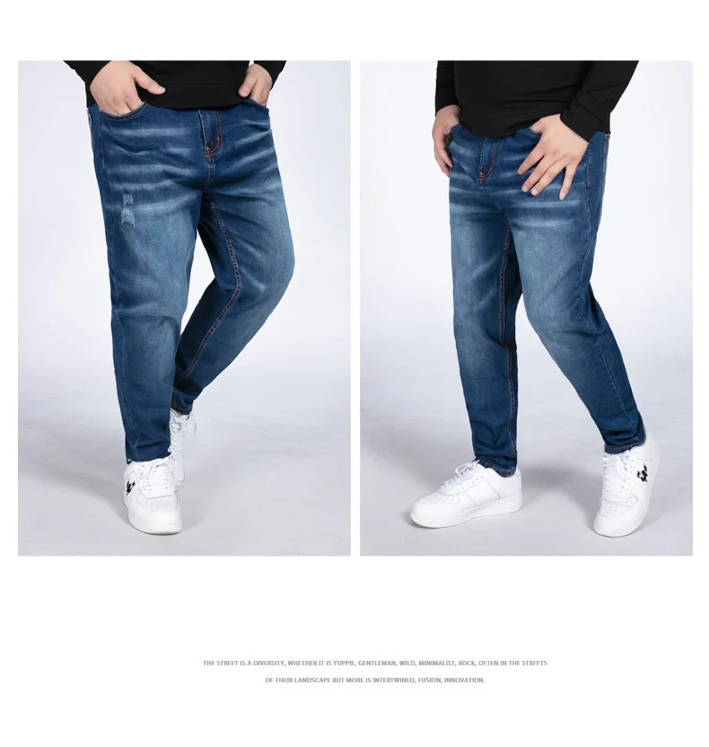 12XL 10XL 8XL 6XL модные Для мужчин брюки больших размеров Повседневное Осень Джинсовая хлопковая футболка в стиле хип-хоп свободные коротким рукавом Рабочая высокого качества длинные штаны, мужские джинсы, штаны
