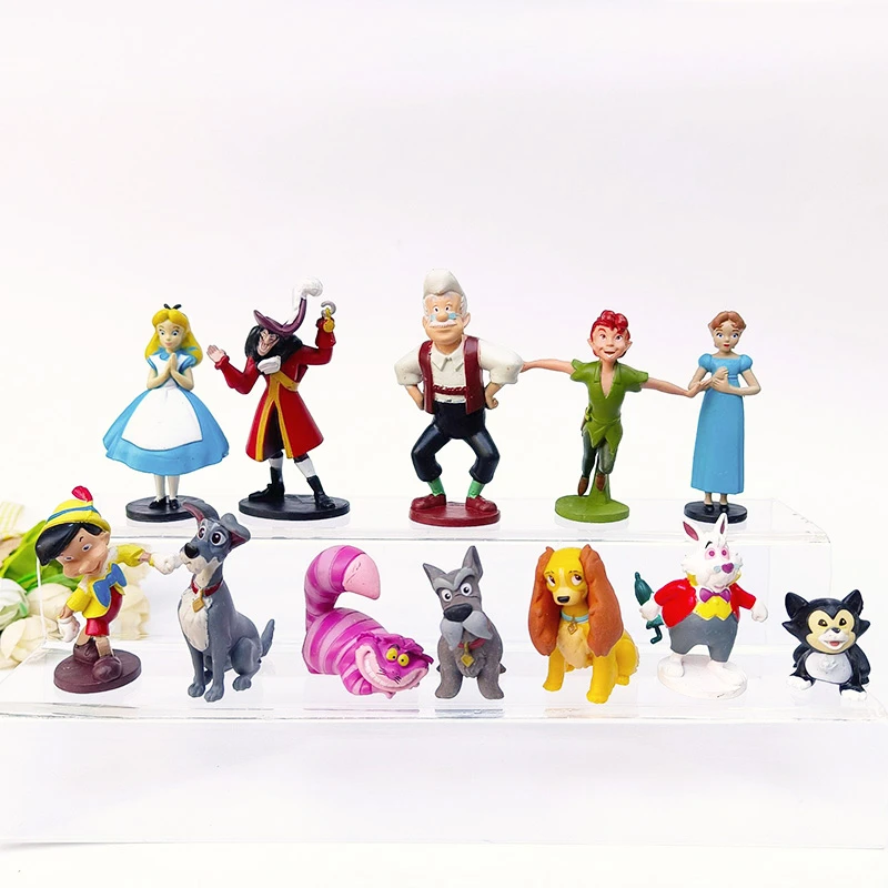 ディズニーのチェシャ猫のかわいいおもちゃ 12ピース セット 女性と子供のためのトラアンプアクション 3 7cmのpvcモデル 女の子へのギフト Null Aliexpress