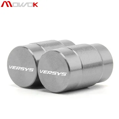 Titanium Для Kawasaki VERSYS 1000 650 300x KLE1000/650 аксессуары для мотоциклов колеса крышки стержня вентиля шины с ЧПУ воздухонепроницаемые крышки - Цвет: Titanium