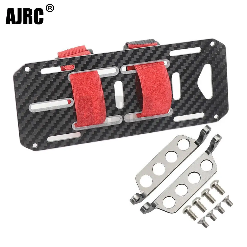 

Djrc Rc Car Carbon Fiber Battery Mounting Plate With Tie For 1/10 Rc Crawler Car Axial Scx10 90046