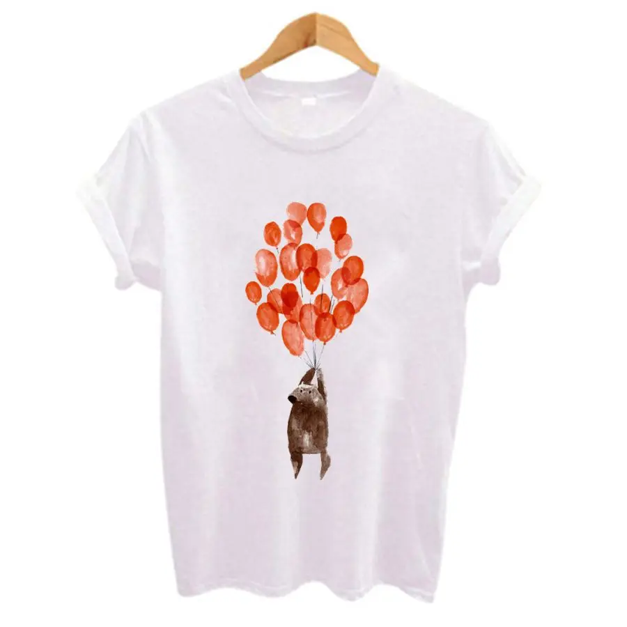 Funny cartoon Print Women t shirt Summer Casual Short Sleeve O Neck t-shirt Girl White Tee Shirt Tops Camisetas Mujer