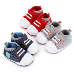 Chaussures antidérapantes pour bébé garçon, semelle souple en coton, pour nouveau né 0 18 mois, pré marche, F104 