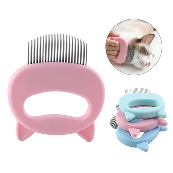 

Handle Pet Comb Massage Cat Hair Brush Shell Shaped Comb Cats Brush Removes Knot Cat Grooming Tool Comfort Pet Cleaning Supplies