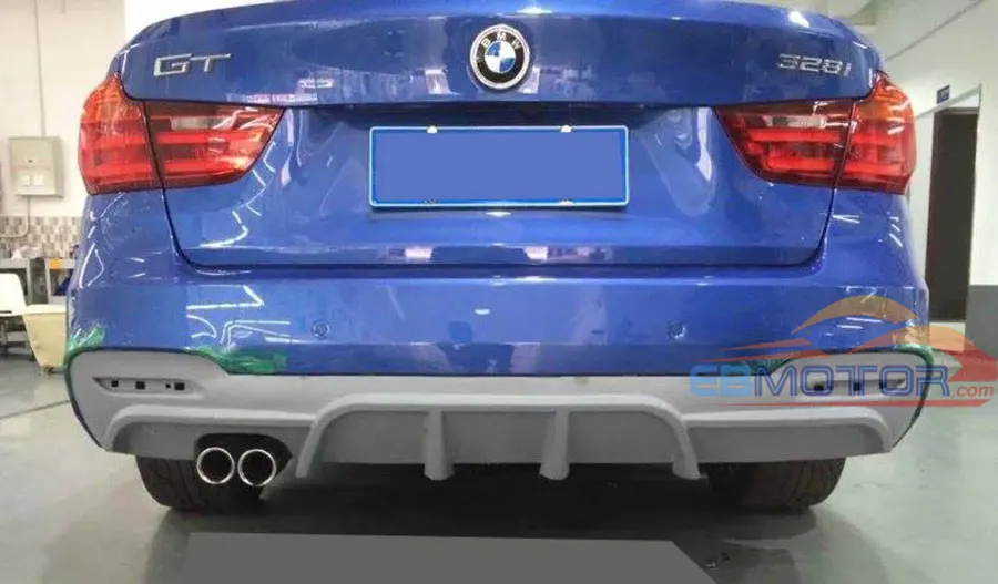 P style Rear Diffuser for BMW 3-Series F34 GT Hatchback Mtech Msport bumper 2013UP  B378F