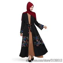 Женская абайя кимоно хиджаб мусульманское платье Саудовская Арабская Турецкая ислам одежда Кафтан абайя s Дубайский кафтан Jellaba халат Musulmane Femme
