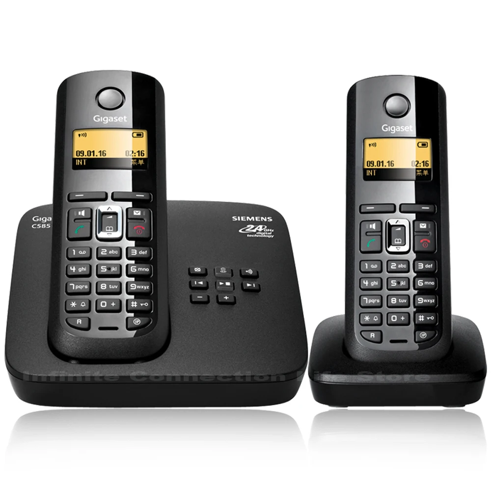 

Fixed Wireless Telephone ECO low radiation With digital Answer machine Handfree call ID Screen keyboard backlight Cordless phone