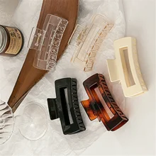 Grampo de cabelo feminino colorido plástico hairpin grandes acessórios para cabelo para chuveiro