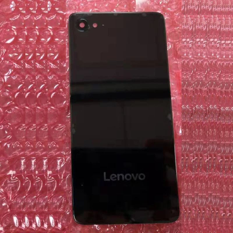 Корпус для lenovo zuk Z2, стеклянная крышка для батареи, чехол для телефона, задняя крышка, запасная часть для lenovo zuk Z2 с объективом камеры - Цвет: Черный