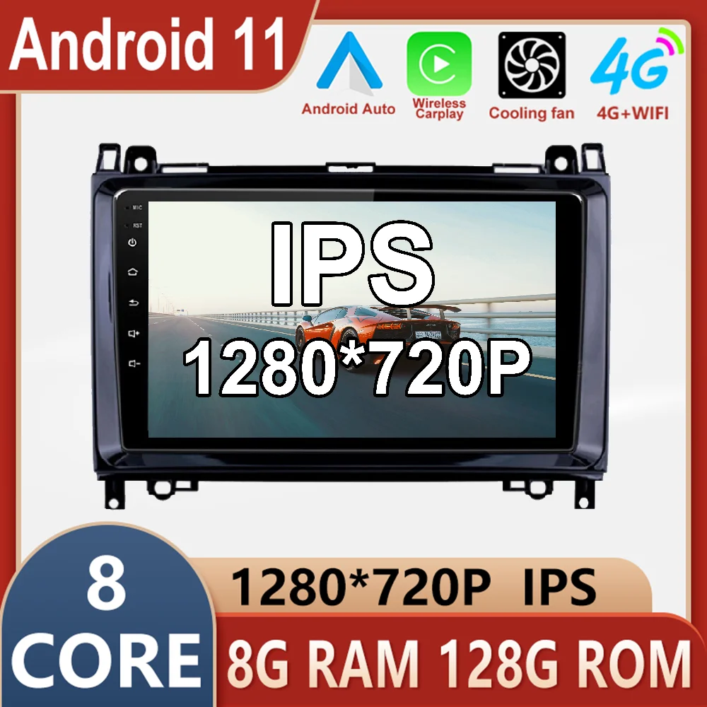 Android 11 для Mercedes Benz B200 W169 W245 Viano Vito W639 Sprinter W906 Автомагнитола мультимедийная