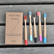 5 шт Детская Экологичная деревянная зубная щетка биоразлагаемая безпластичная зубная щетка для ухода за полостью рта