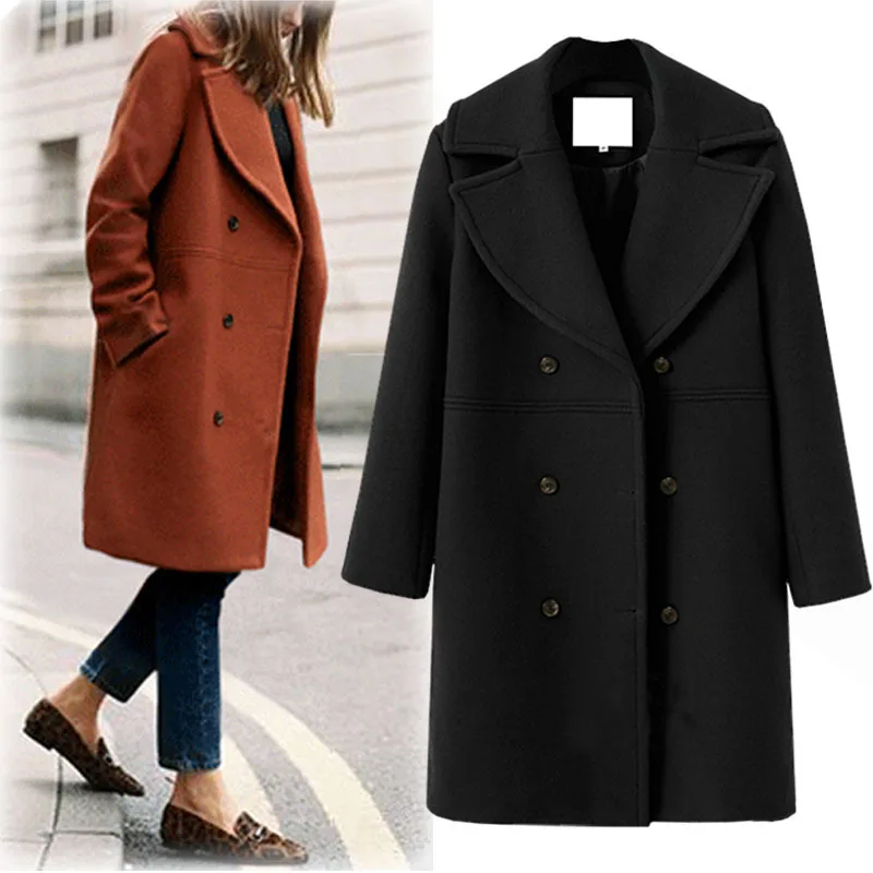 

Woolen Overcoat Women's Mid-length Short-height 2020 New Style Autumn And Winter Europe And America Slimming Women's Wool Coat H