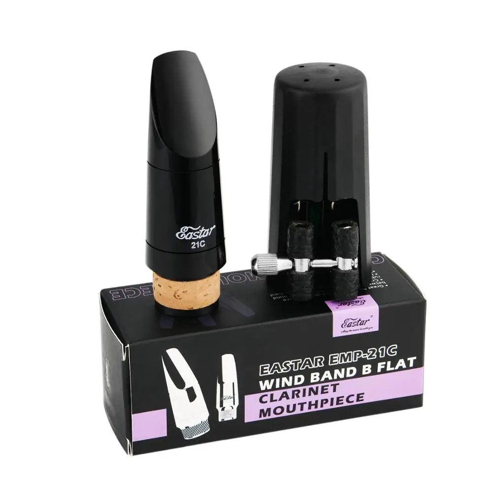 

Eastar EMP-21C WIND BAND B Flat Clarinet Mouthpiece Pro with Caps French File Reeds Woodwind Instrument Accessories High Quality