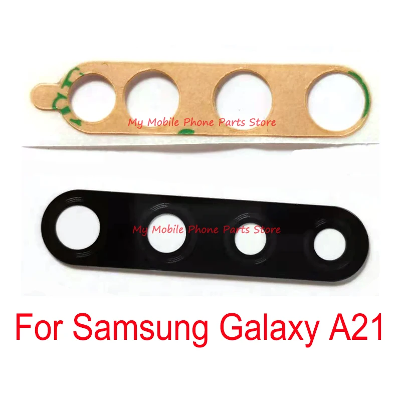 New Rear Back Camera Glass Lens For Samsung Galaxy A21 Big Main Cover With Glue Sticker Tape Spare Part | Мобильные телефоны и
