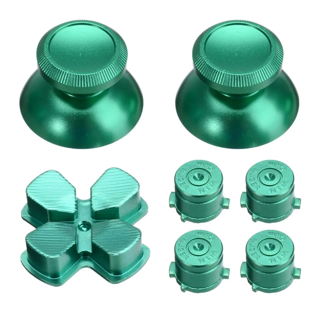 1 Set Alloy Metal Bullet Buttons Thumbsticks Cap Kit For PS4 Controller Gamepad Controller