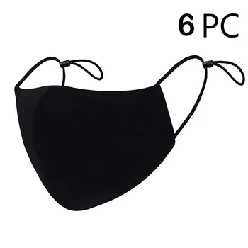 

6pcs Activated Carbon PM2.5 Outdoor Mouth Mask Outdoor Running Cycling Quick-drying Washable Reuse Cartoon Face Cover Mask