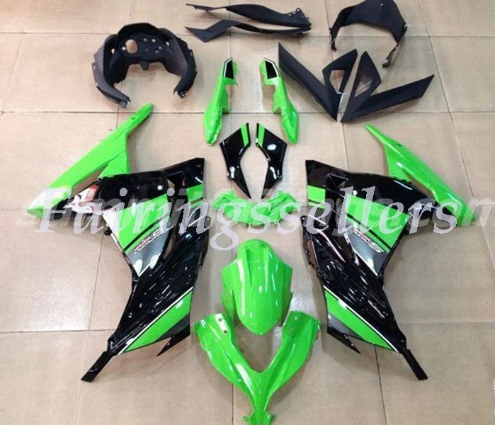 

New ABS Plastic Injection Molding Motorcycle Fairings kit Fit for Kawasaki Ninja 300 EX300 ninja300r 2013 2014 Green Black Ninja