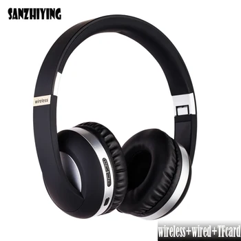 

New TWS wireless bluetooth headphones support tf card aux wired FM hifi stereo Noise Cancel headset for iphone huawei xiaomi