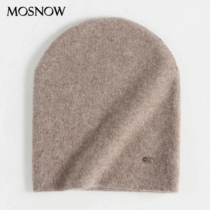 Женская зимняя шапка из кроличьего меха Теплая Лыжная Шапка женская Skullie