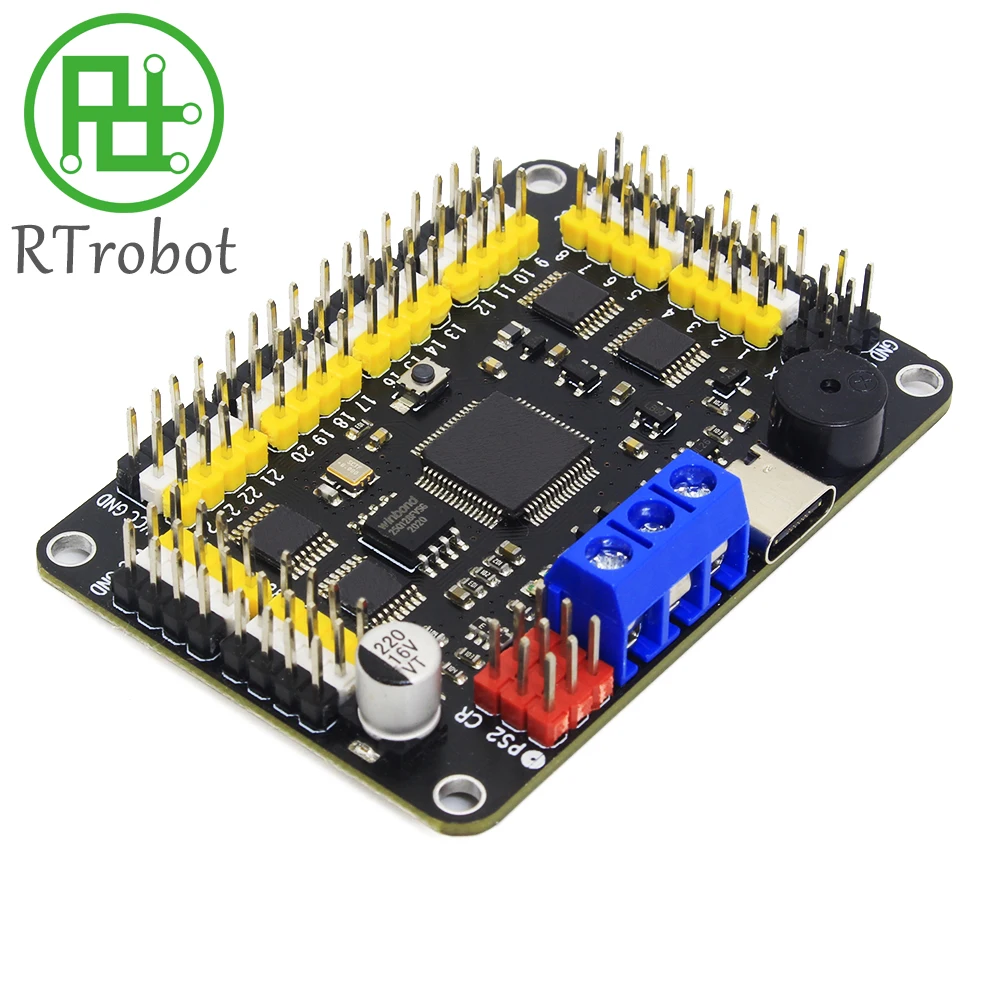Placa de Controle Servo Motor Robô de 32 Canais Controlador sem Fio de 32 Cabeças Usb Uart Mod de Conexão Acessórios p/ quadro de demonstração - Imagem 3