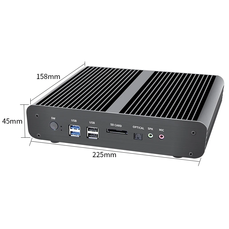  MSECORE Intel I3 7100U I5 7260U I7 7660U Fanless gaming Mini PC Windows 10 HTPC linux game PC Deskt