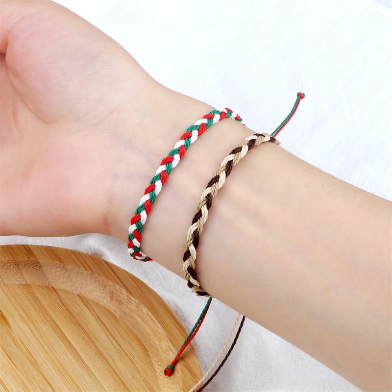 Alicia 　本鼈甲 ブレスレット Handmade Braided Bracelets For Women 30 Colors Wax Rope
