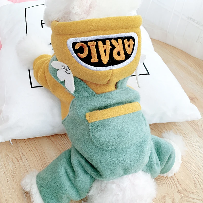 

Dog Jumpsuit Winter Super Thick Warm Cotton Pet Dogs Clothes Four Legs Hoodies Rompers for dogs Yorkshire Pug Puppy Jacket Coats