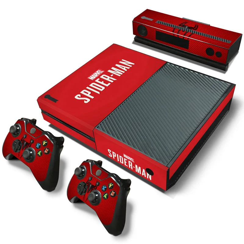 Marvel Spiderman Cartoon Style Sticker for XBOX ONE Skin Sticker Console and Controllers for XBOX ONE Gamepad Controller Decal