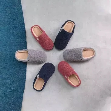 Original xiaomi household plush cotton slippers PVC non-slip soles winter warm slippers couple shoes smart