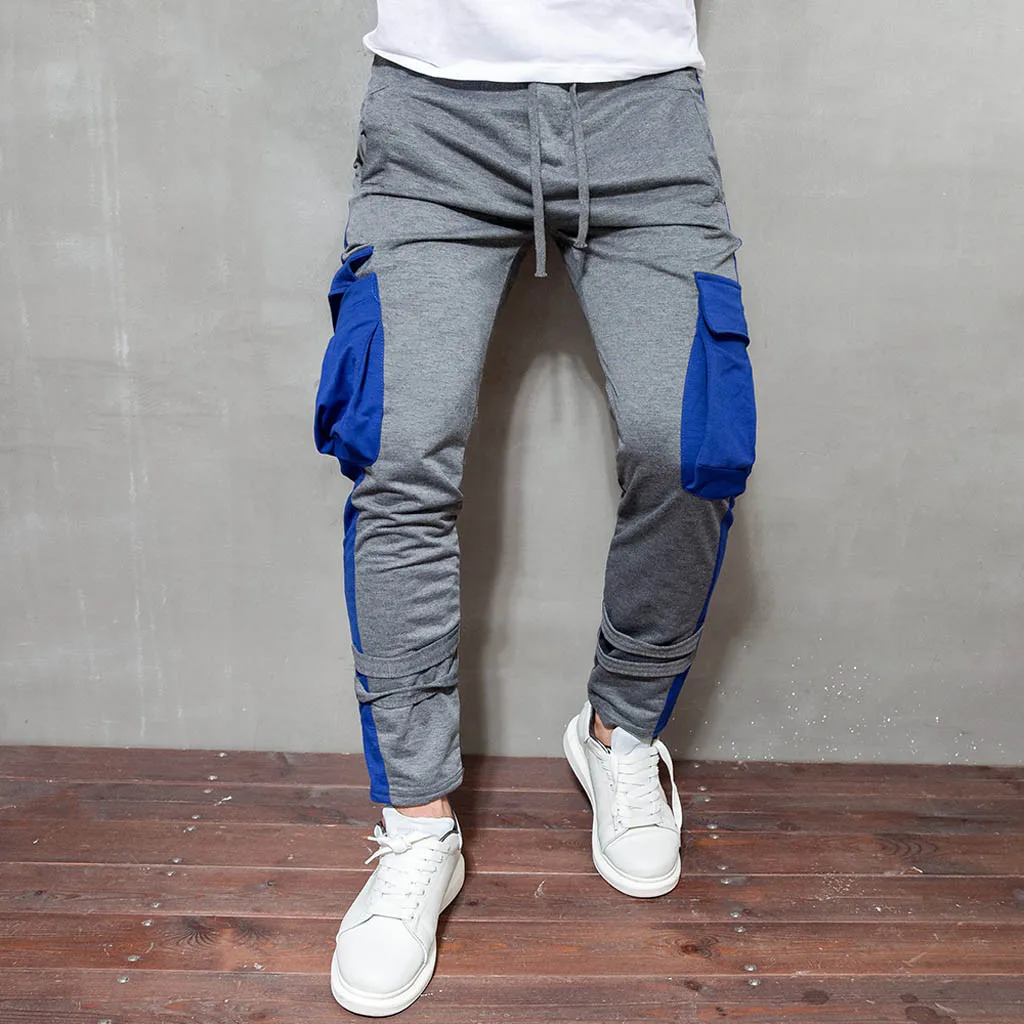 SAGACE new loose Long Pant Men sweatpants Baggy Trousers Fashion Fitted Bottoms street wear hip hop Pocket pant hot sale