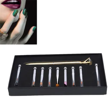 

1Set Nail Art Painting Pen Gold Silver Suit Painted Pen Box Nail Brush Nail Brush Brush Eyebrow Pencil