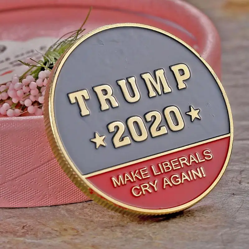 Трамп позолоченная памятная монета прочная и устойчивая к сжиманию прочная сувенирная металлическая антикварная коллекция художественные подарки
