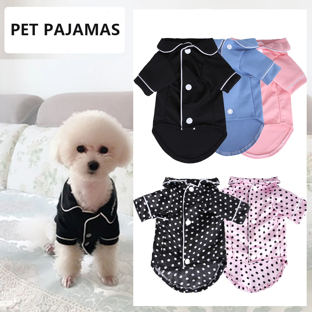 Pet Dog Pajama Cat Clothes Teacup Poodles Bichon Spring Summer Home