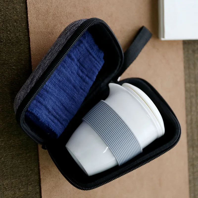 

Ceramic teapots gaiwan teacups chinese teaware portable travel tea sets with travel bag Travel Teaware Sets