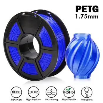 

PETG Filament 1kg/2.2lbs PETG 3D Printer Filament 100% no bubble 1.75mm gift DIY printing with fast shipment Tolerance +-0.02MM