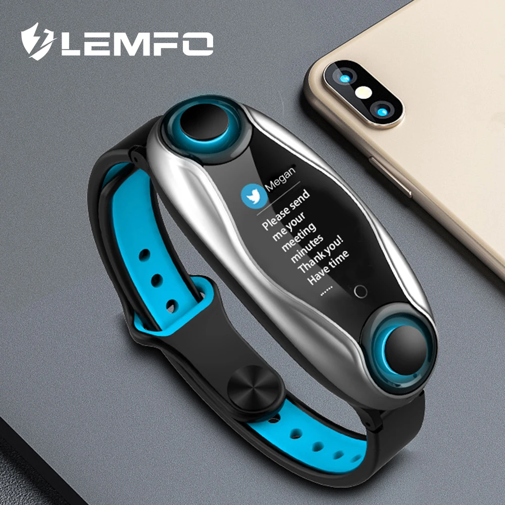 LEMFO LT04 умные часы из сплава для мужчин и женщин Bluetooth наушники пульсометр