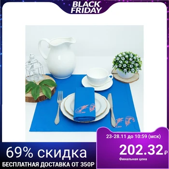 

Napkin "Ethel" Shrimps 40 * 40 -2pcs, twill, tsv. Blue, 100% chl, 200 g / m2 3673652