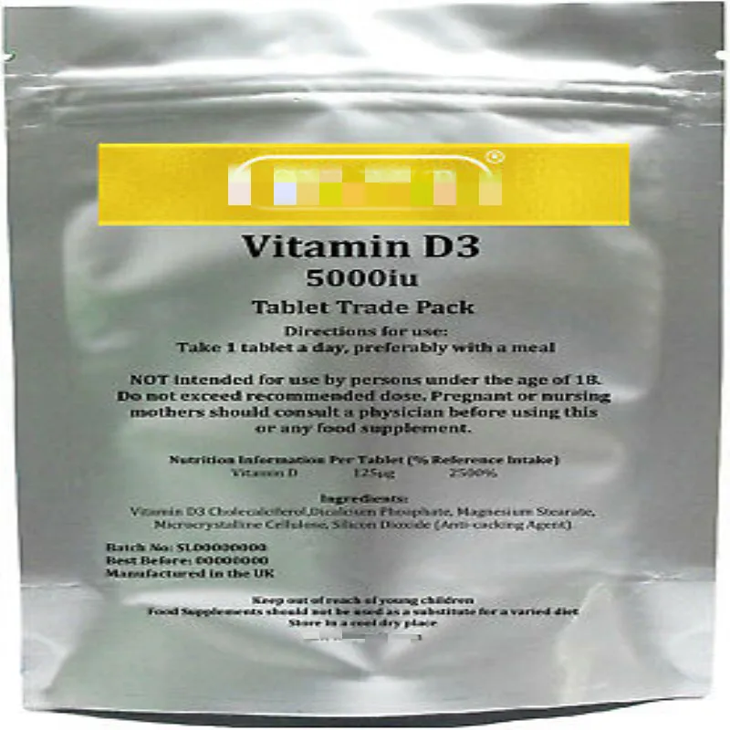 

Fortified vitamin D3 5000iu,Help calcium absorption,Strengthen immunity,Prevention of osteoporo sis