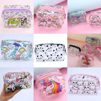 

1Pc Unicorn Transparent Pencil Case Ctue School Supplies Stationery Gift Cute Pencil Box Office School Tools Pencil Cases
