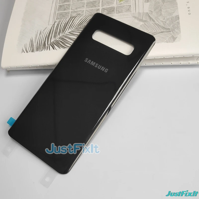 black Чехол для батареи для SAMSUNG Galaxy S10 S10+ S10 plus S10e G970 G970F задняя крышка для батареи задняя крышка для стекла Корпус чехол Замена - Цвет: black