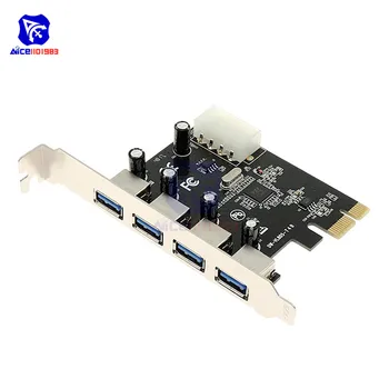 

diymore 4 Port USB 3.0 PCI-E Expansion Card 4 x USB 3.0 Port Hub Adapter PCI Express 5Gbps High Speed Adapter Controller Card