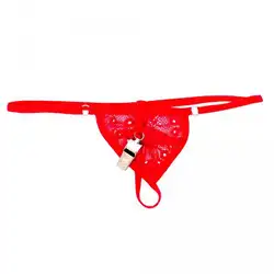 Мужская сексуальная кружевная полая нижнее белье T-back G-string jockstrap w/Whistle Red