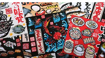 

Japanese cuisine food paper stickers for premium Japanese restaurants ramen