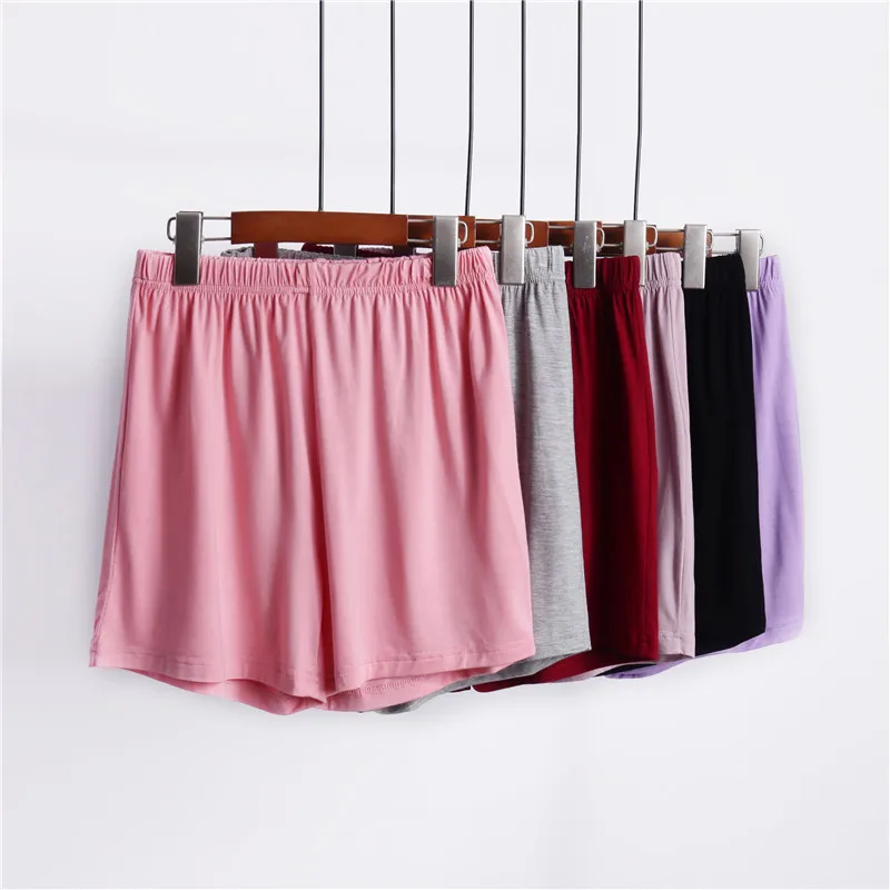2020 Plus Size modal Elastic Waist Women Home Sleep solid color Bottom Short Pants woman loose casual Multicolor Pajama