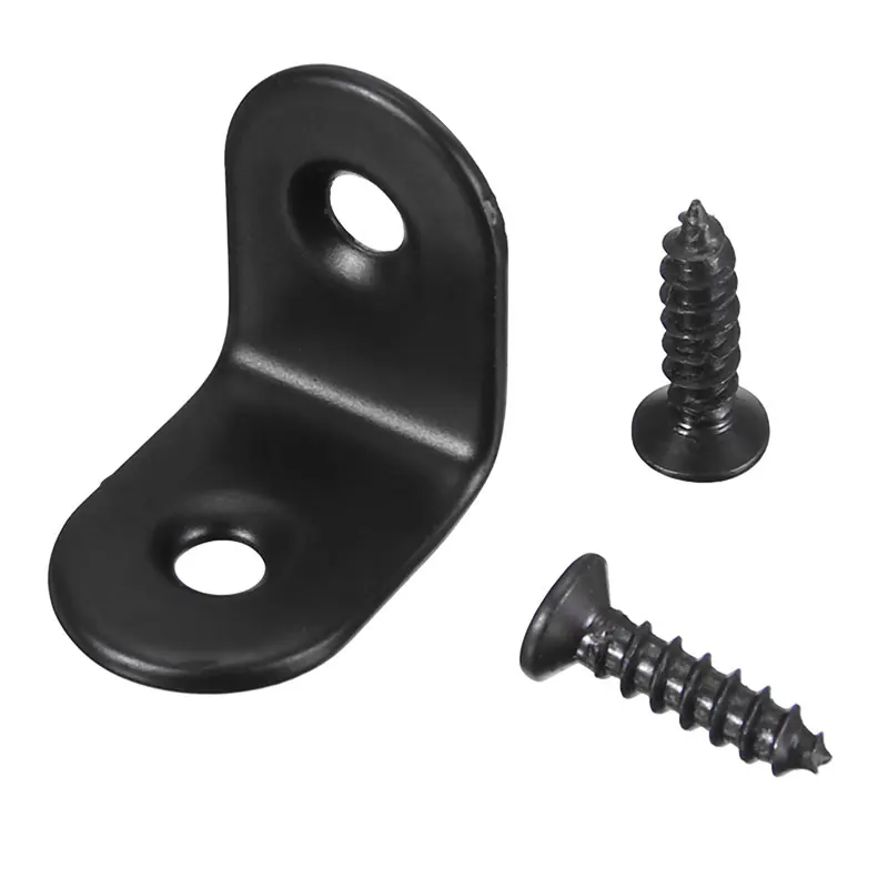 Soporte de esquina en forma de L de acero inoxidable articulado /ángulo recto soportes de fijaci/ón con tornillos