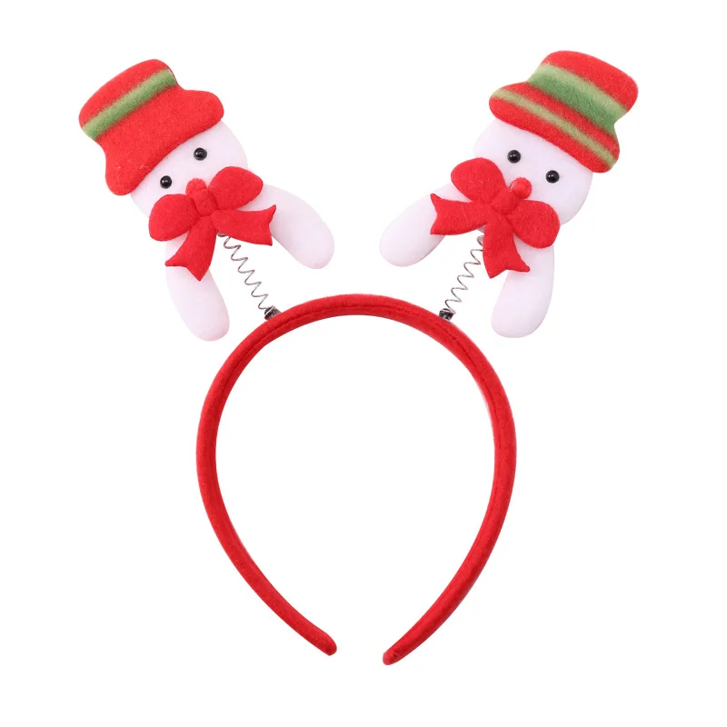 New Happy Christmas Hairbands For Women Girls Lovely Cartoon Santa Claus Snowman Antlers Tree Headband Fashion Hair Accessories - Цвет: 43