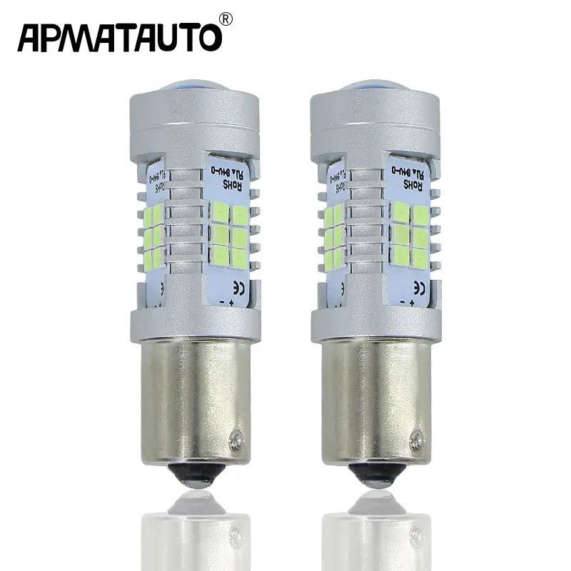 

Супер яркие светодиодные лампы Apmatauto 2x, кристально-синие, 3535 чипов, 1156 BA15s P21W светодиодный Volkswagen MK6 Jetta, дневные ходовые огни