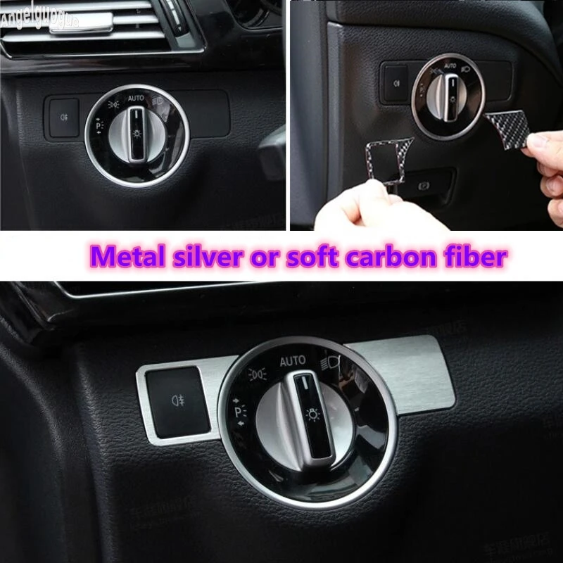 For Mercedes benz ml350 gl gls x166 gle 350d w166 coupe c292 amg A w176 B W246 CLA C117 glk x204 Headlight Switch Button sticker