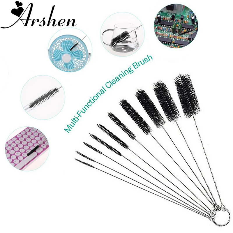 Arshen 10 шт. нейлоновые трубные щетки набор соломы для питьевой соломинки