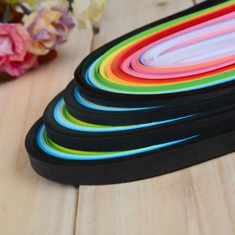 Handmade Paper Decoration 260 Rainbow Quilling Strips Set 3mm 39cm Flower Gift For Craft DIY Tools | Дом и сад